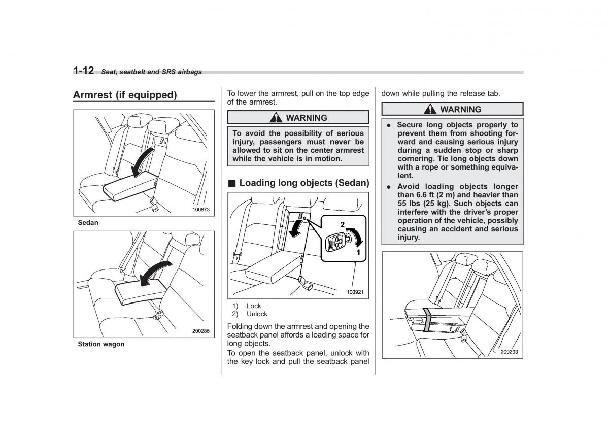 Subaru Outback Legacy III 3 owners manual / page 37