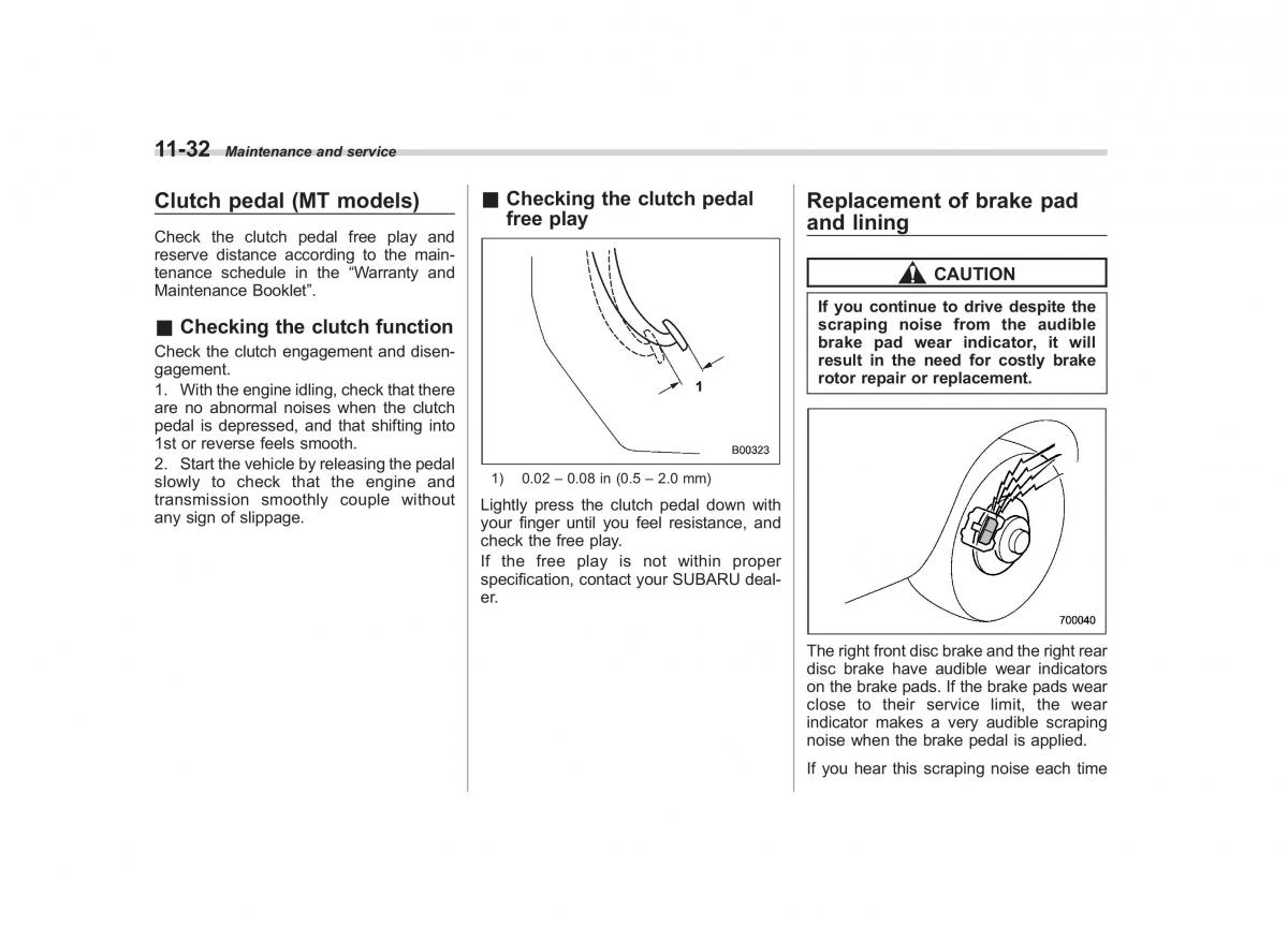 Subaru Outback Legacy III 3 owners manual / page 378