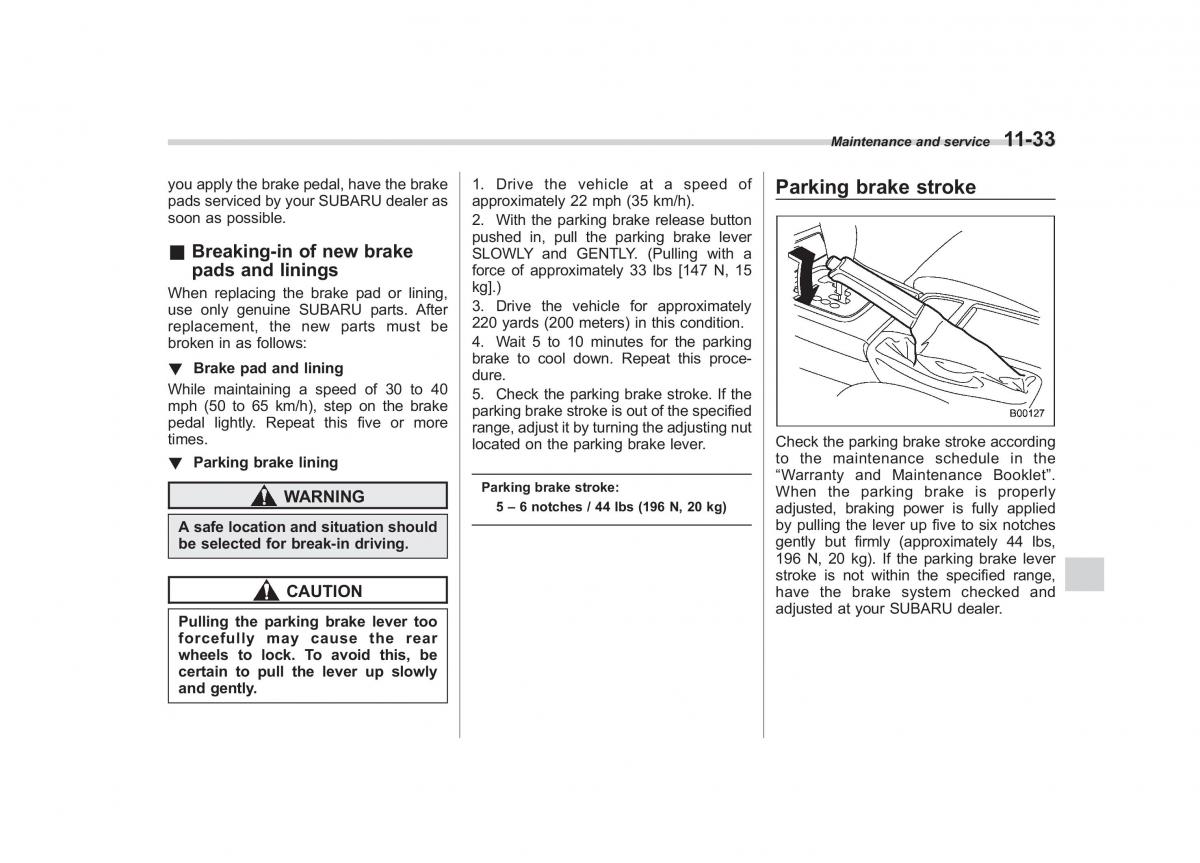 Subaru Outback Legacy III 3 owners manual / page 379