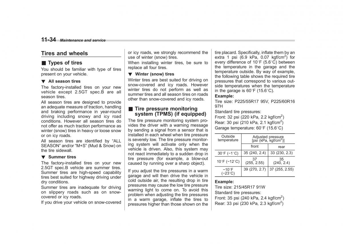 Subaru Outback Legacy III 3 owners manual / page 380