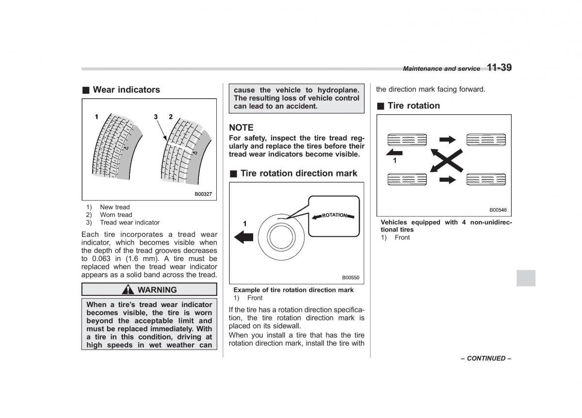 Subaru Outback Legacy III 3 owners manual / page 385