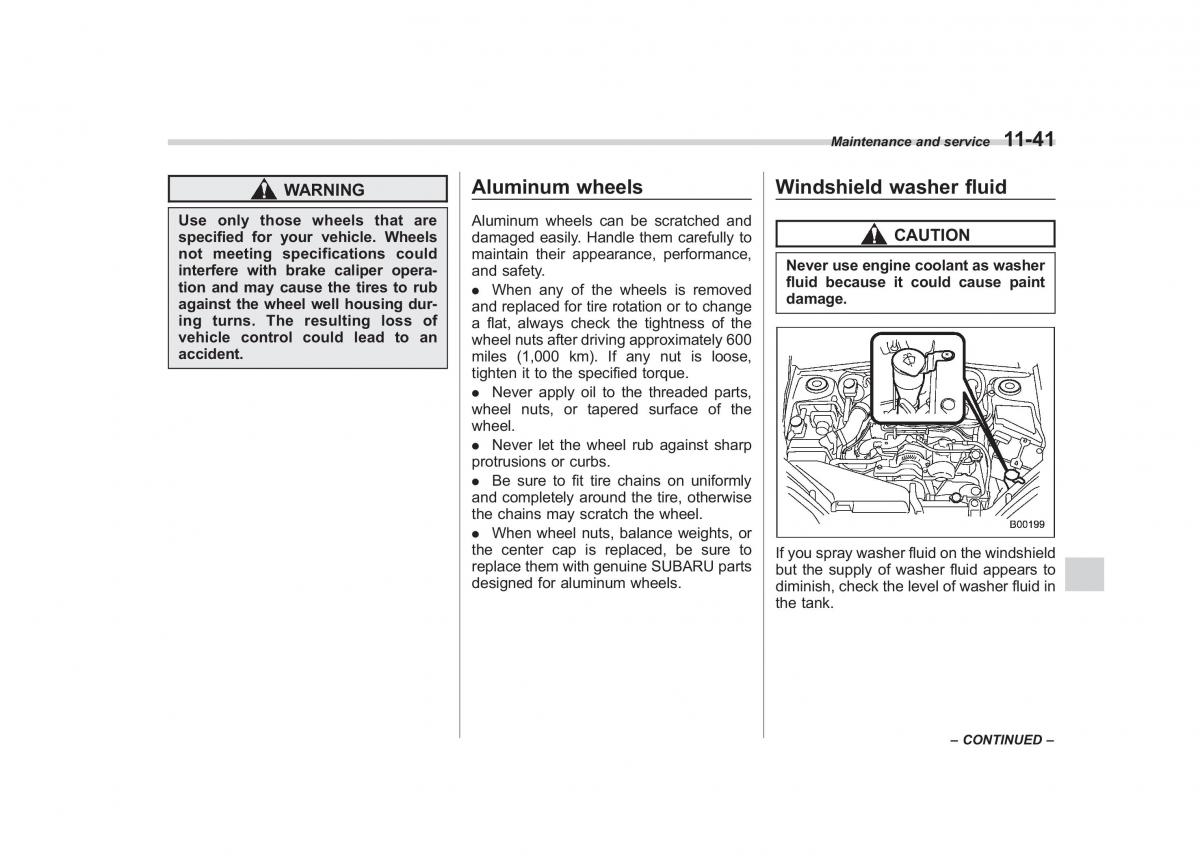 Subaru Outback Legacy III 3 owners manual / page 387