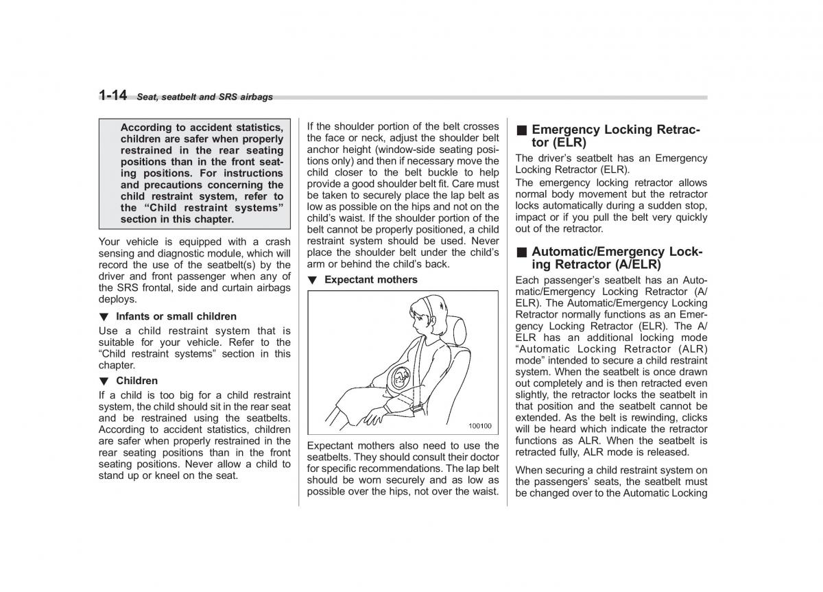 Subaru Outback Legacy III 3 owners manual / page 39