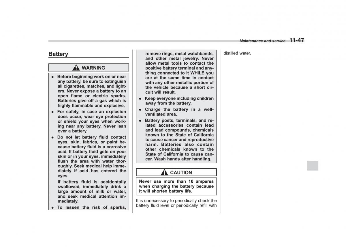 Subaru Outback Legacy III 3 owners manual / page 393