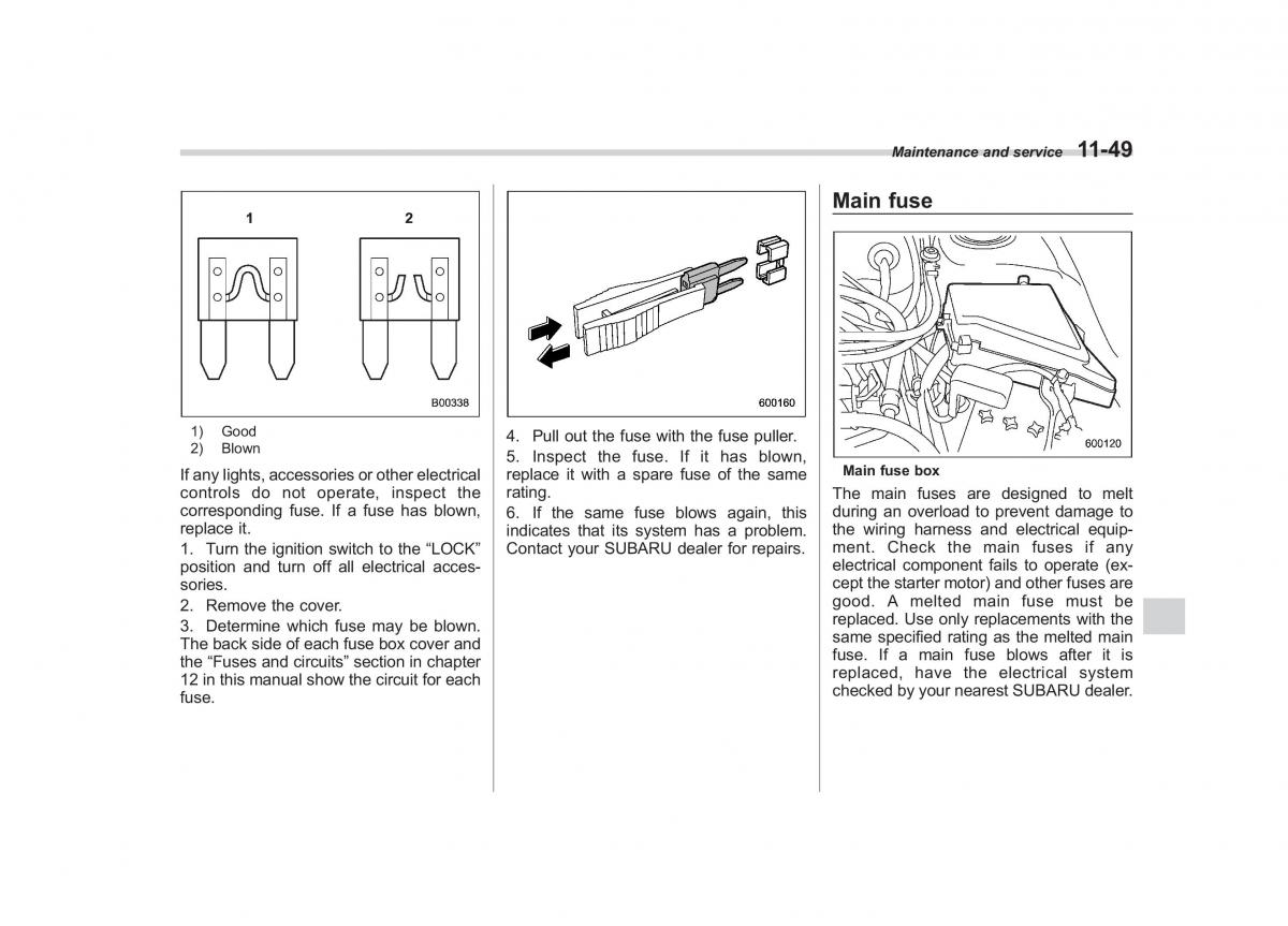 Subaru Outback Legacy III 3 owners manual / page 395