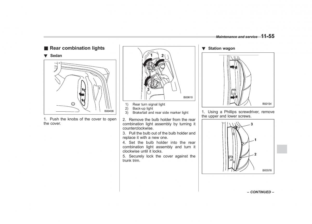 Subaru Outback Legacy III 3 owners manual / page 401