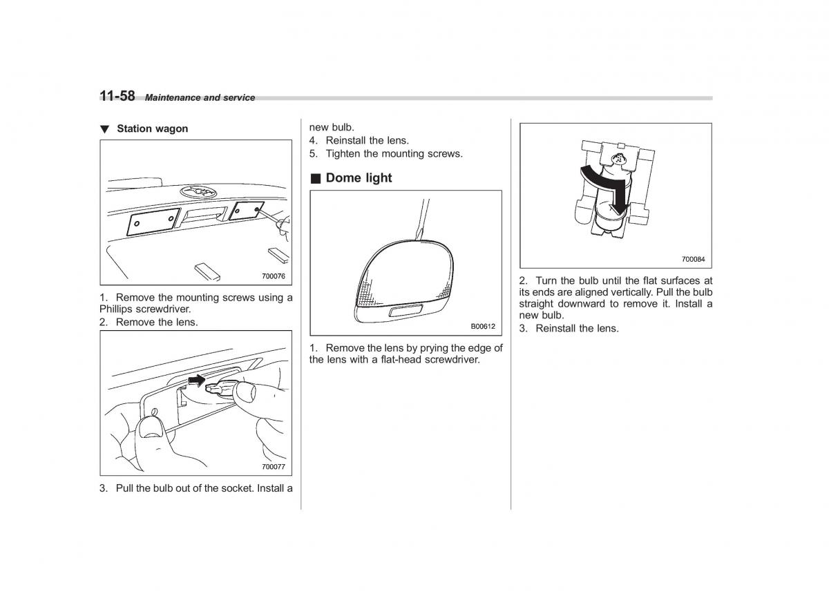 Subaru Outback Legacy III 3 owners manual / page 404