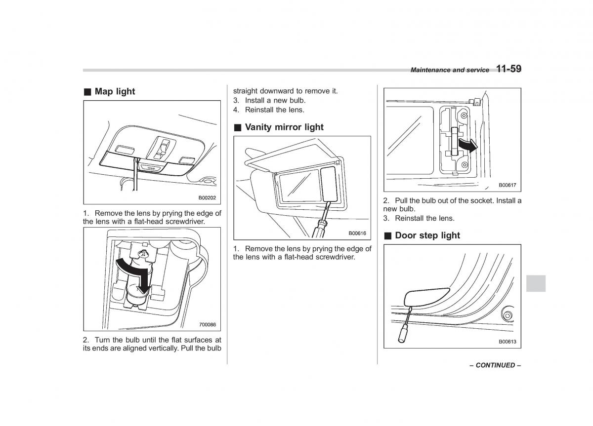 Subaru Outback Legacy III 3 owners manual / page 405