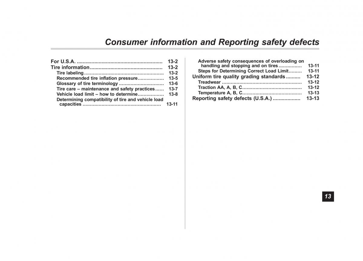 Subaru Outback Legacy III 3 owners manual / page 418