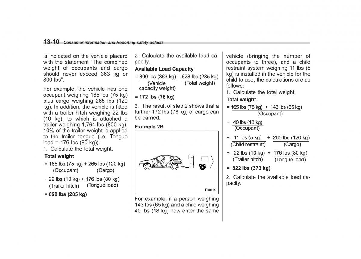 Subaru Outback Legacy III 3 owners manual / page 427