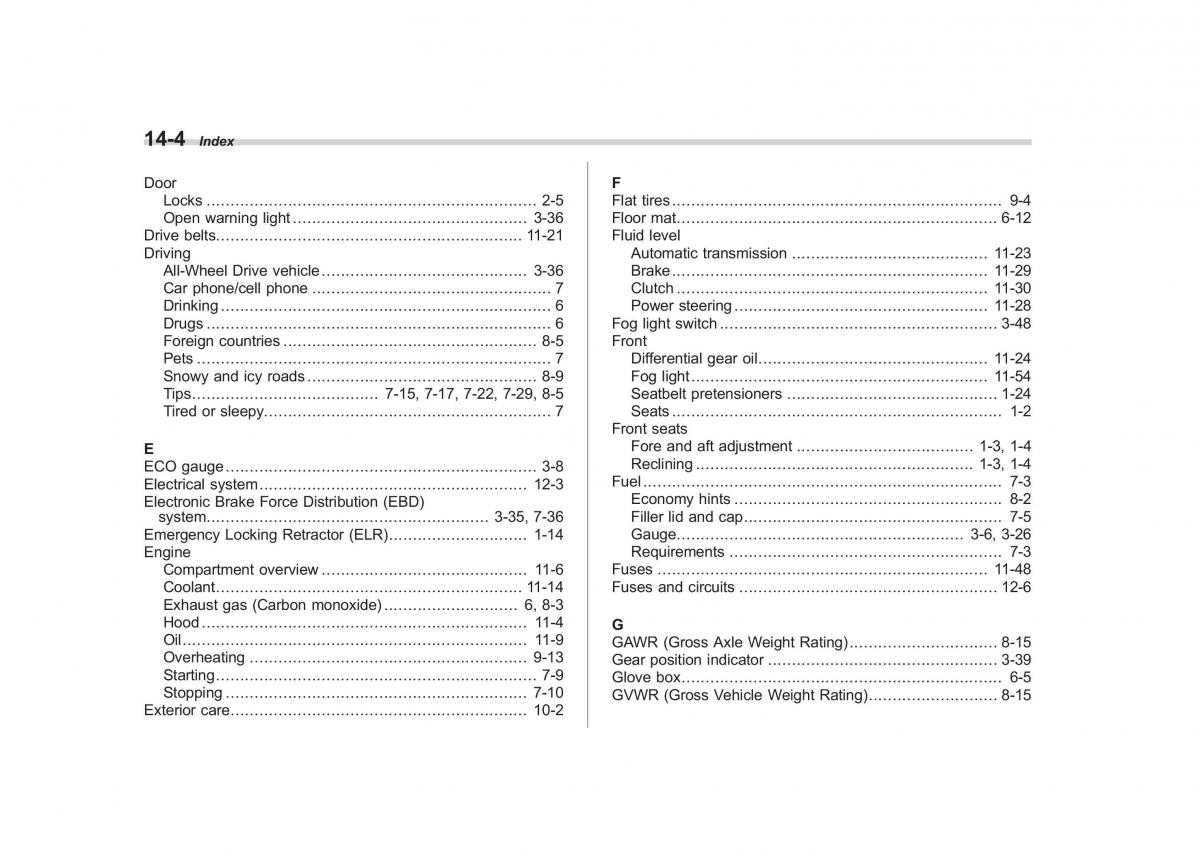 Subaru Outback Legacy III 3 owners manual / page 435