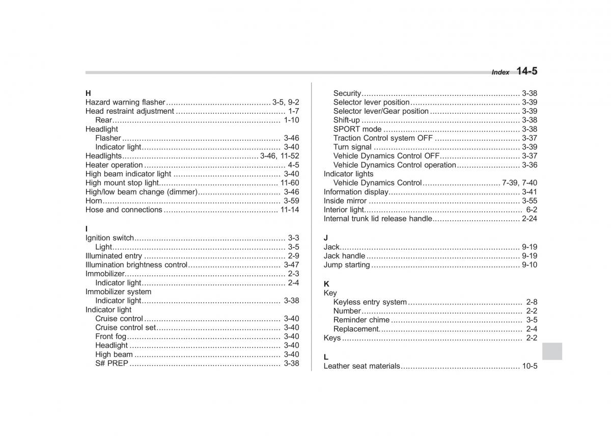 Subaru Outback Legacy III 3 owners manual / page 436