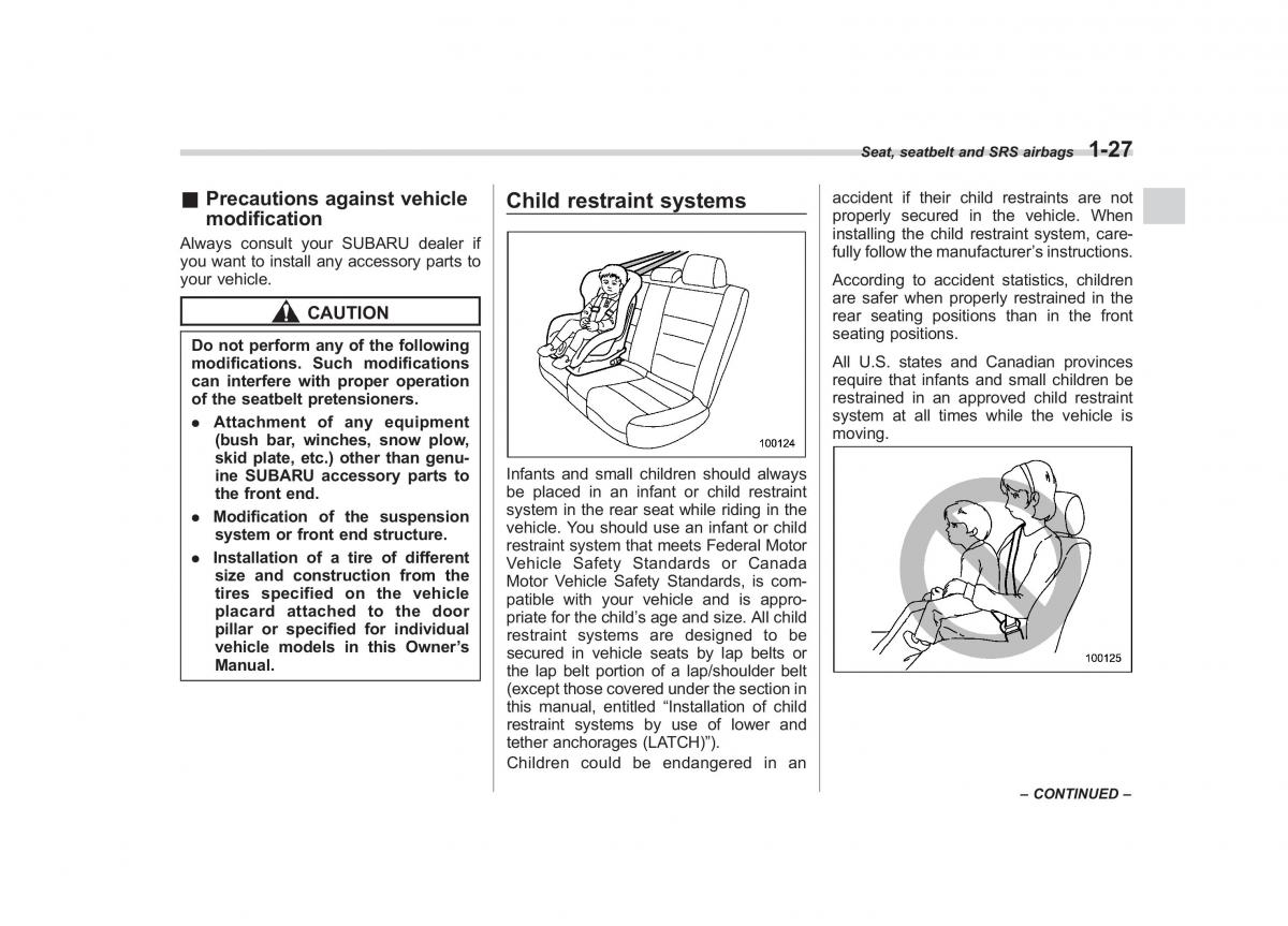 Subaru Outback Legacy III 3 owners manual / page 52