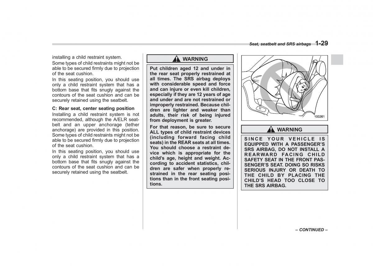 Subaru Outback Legacy III 3 owners manual / page 54