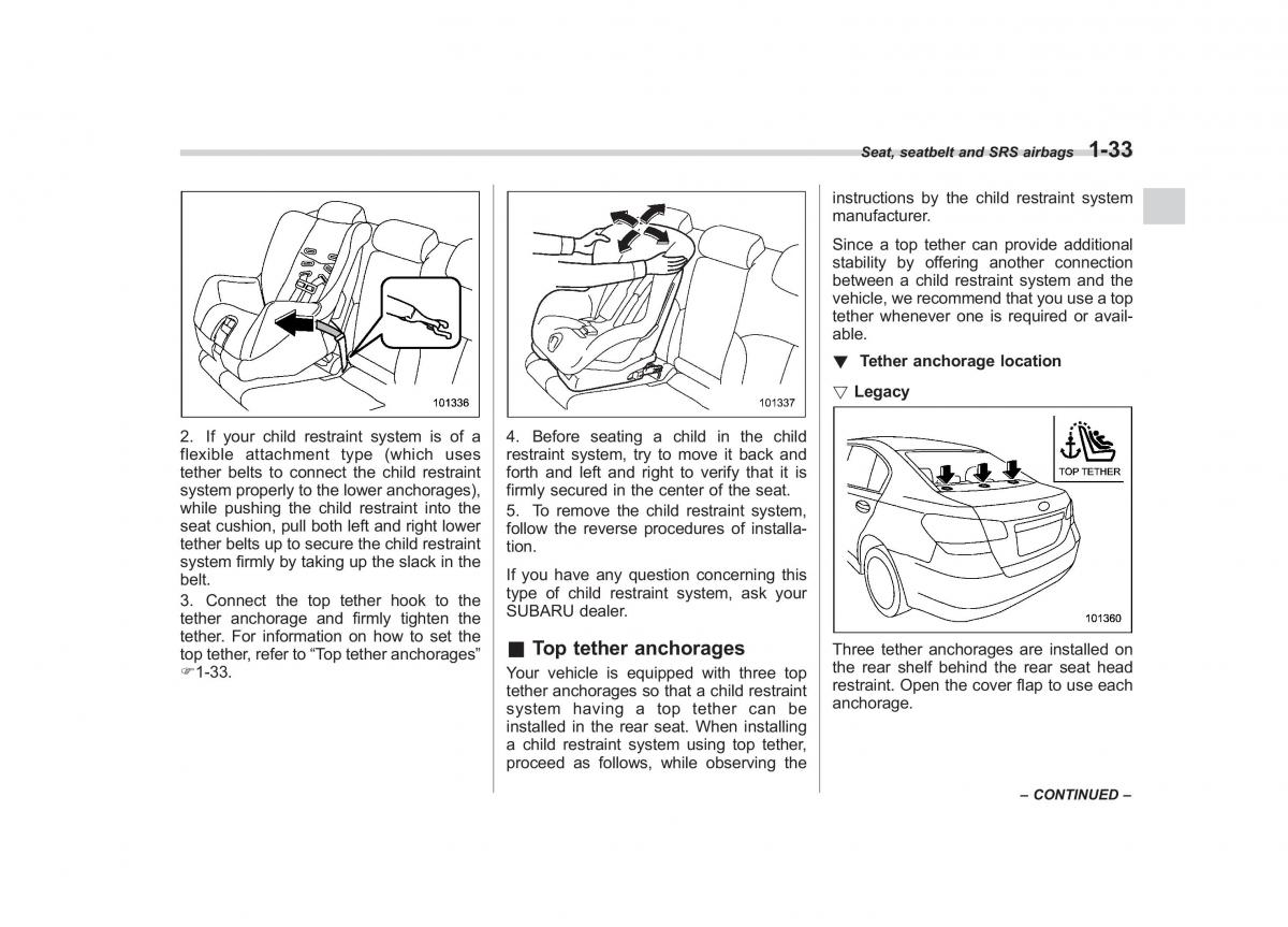 Subaru Outback Legacy IV 4 owners manual / page 56