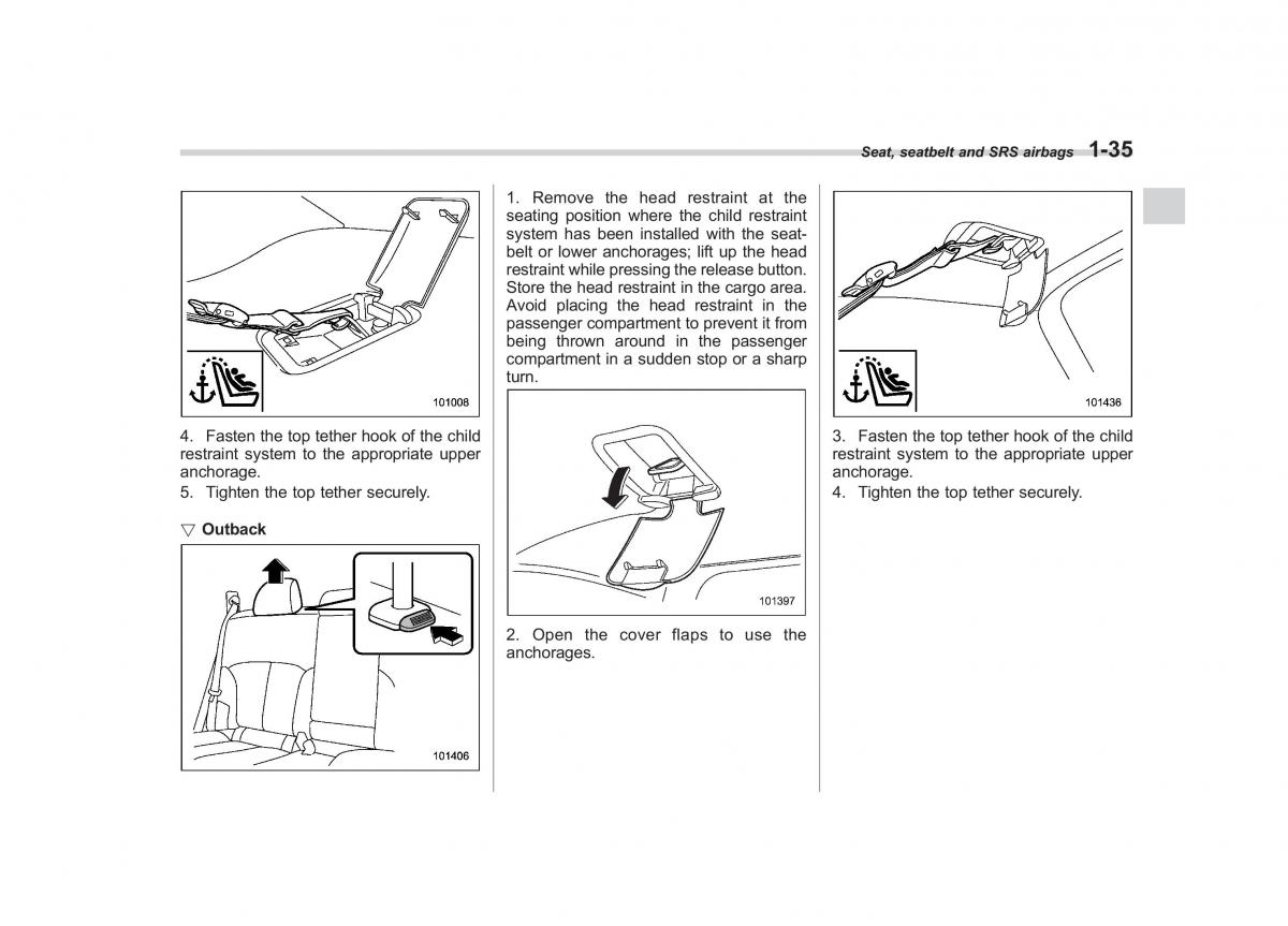 Subaru Outback Legacy IV 4 owners manual / page 58