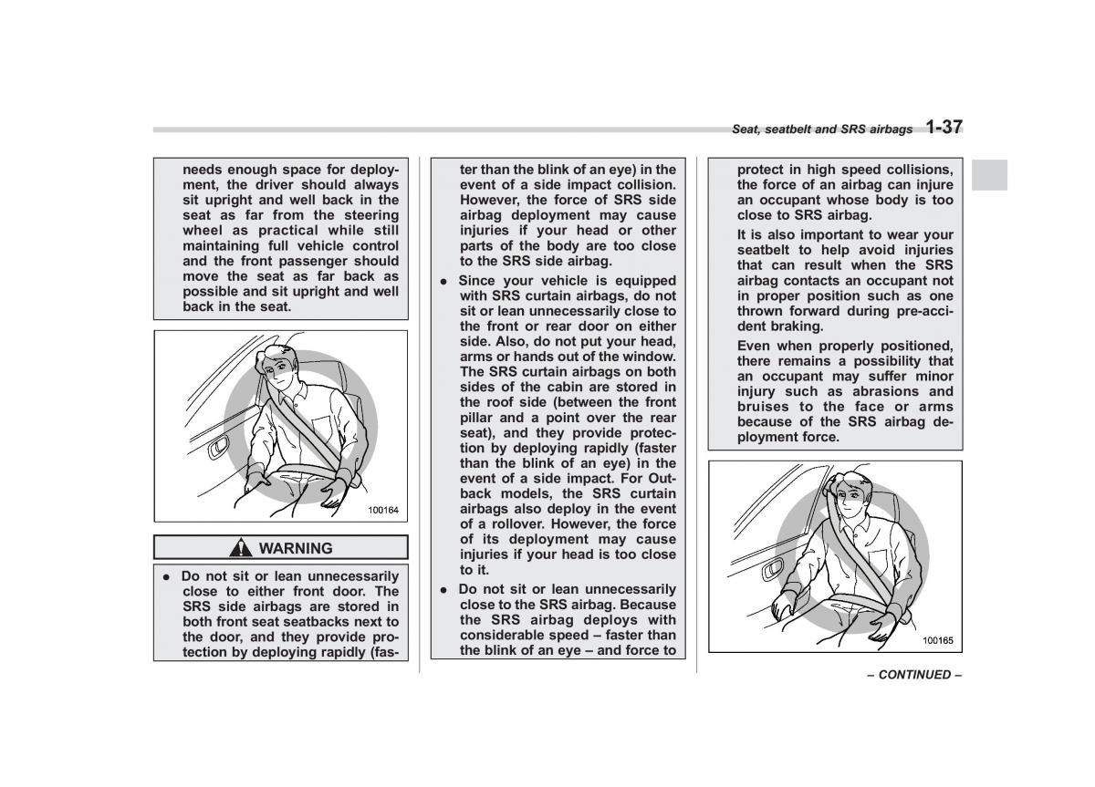 Subaru Outback Legacy IV 4 owners manual / page 60