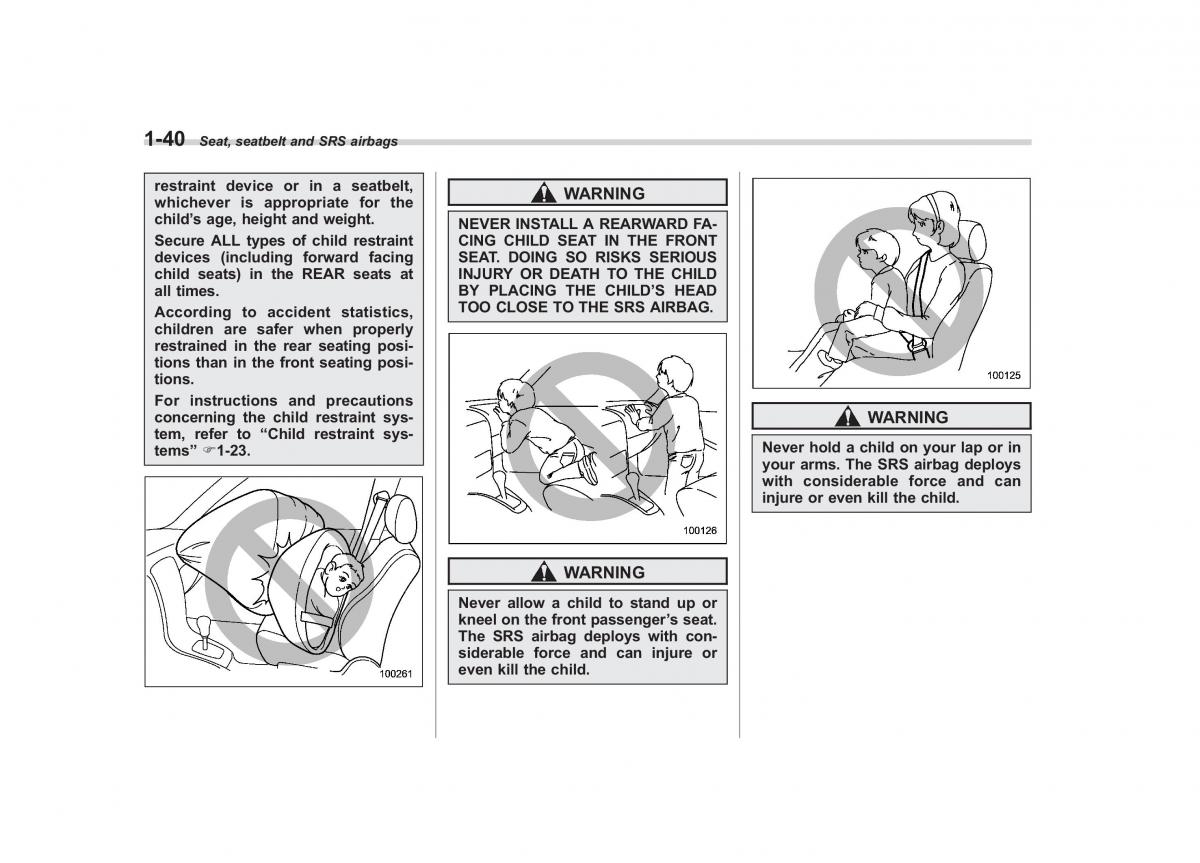 Subaru Outback Legacy IV 4 owners manual / page 63