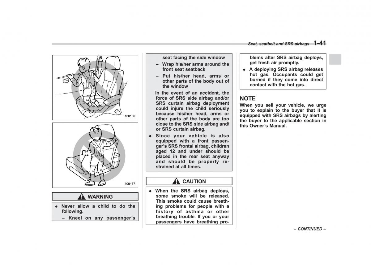 Subaru Outback Legacy IV 4 owners manual / page 64