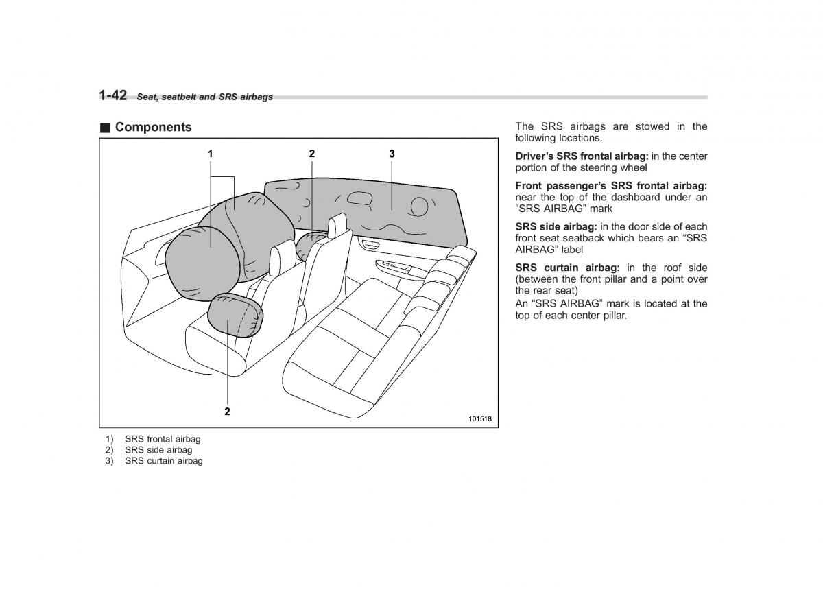 Subaru Outback Legacy IV 4 owners manual / page 65