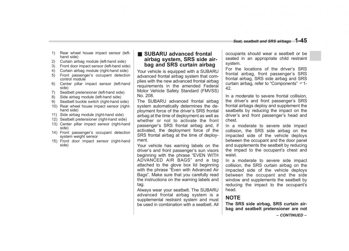 Subaru Outback Legacy IV 4 owners manual / page 68