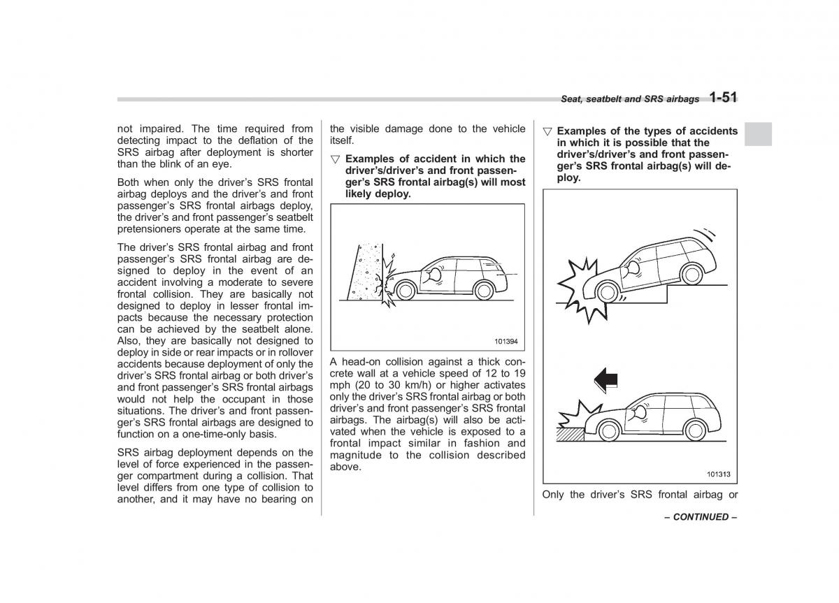 Subaru Outback Legacy IV 4 owners manual / page 74