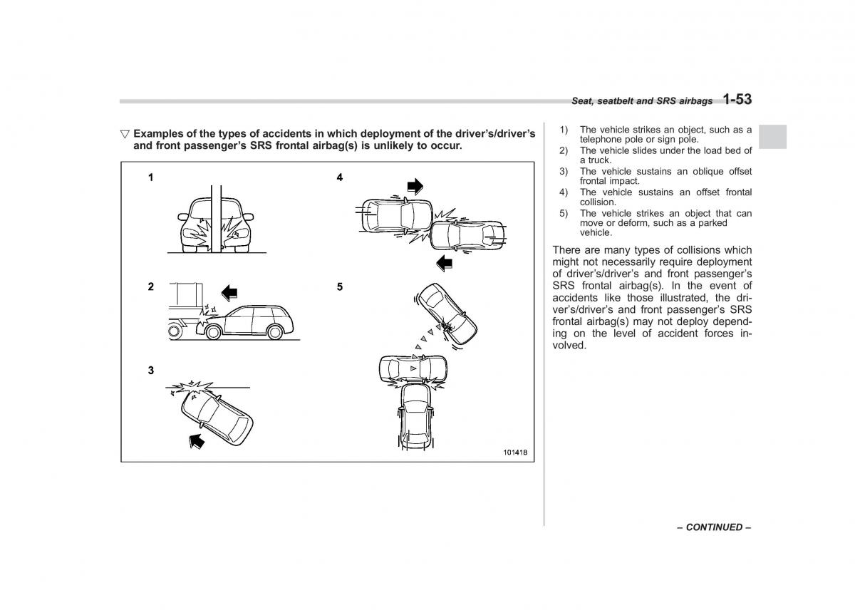 Subaru Outback Legacy IV 4 owners manual / page 76