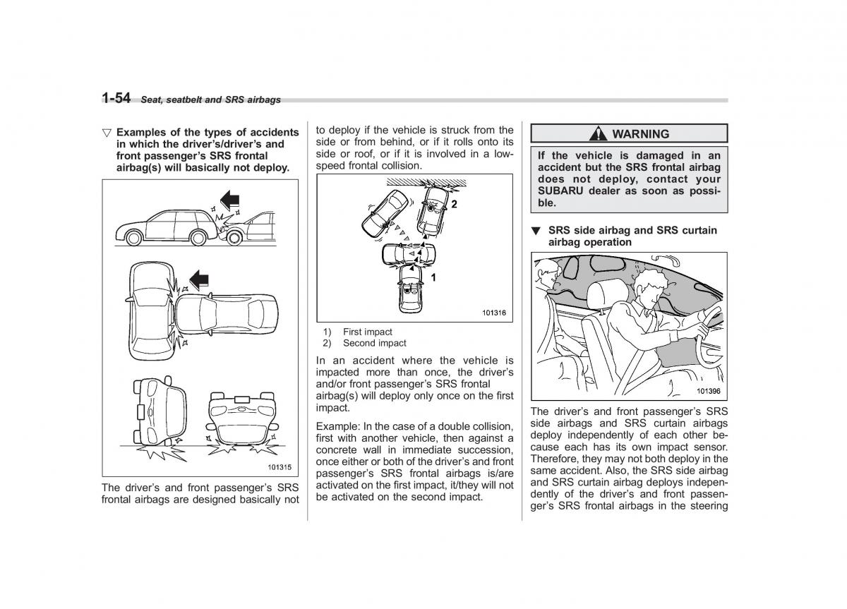 Subaru Outback Legacy IV 4 owners manual / page 77