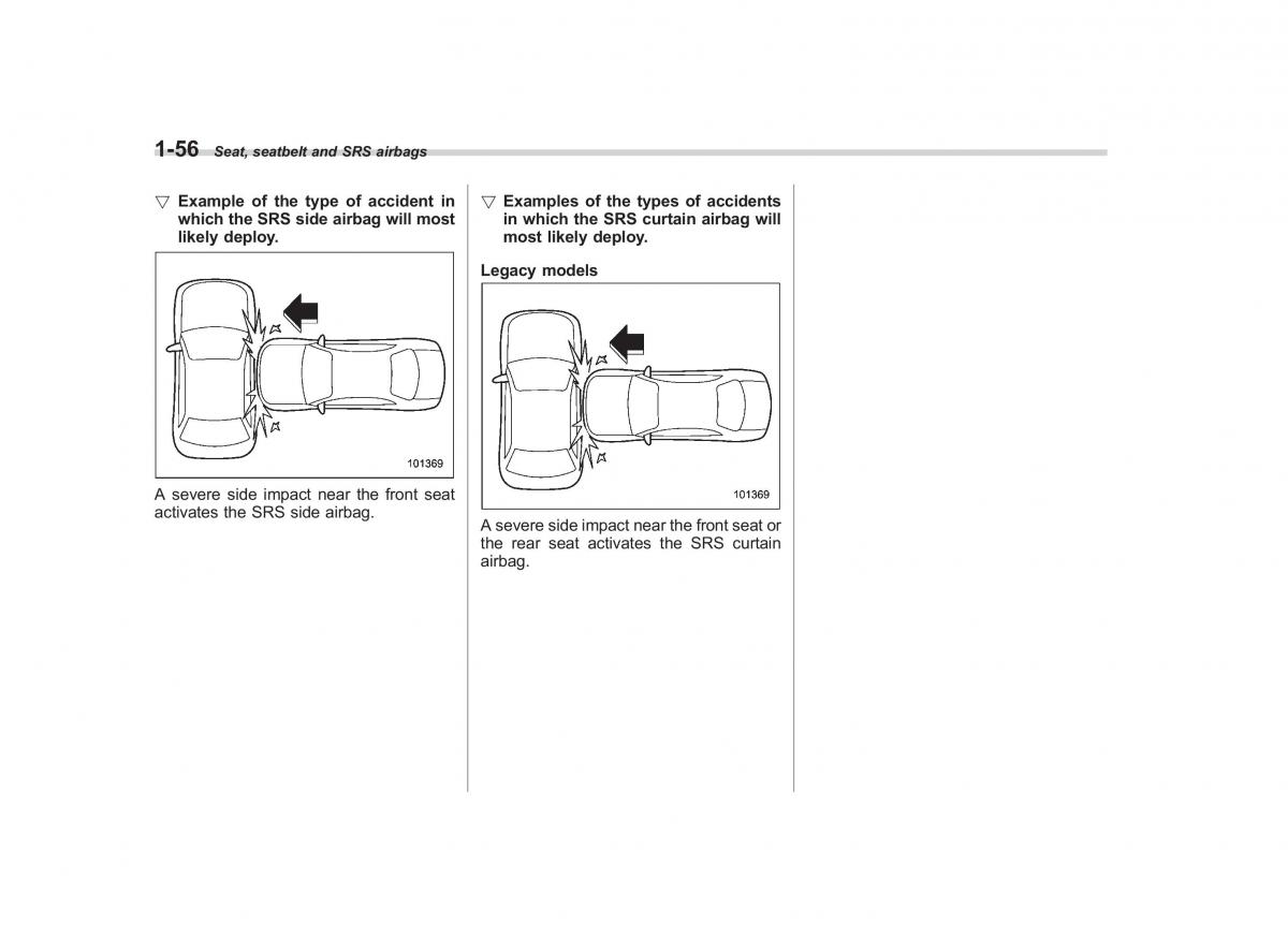 Subaru Outback Legacy IV 4 owners manual / page 79