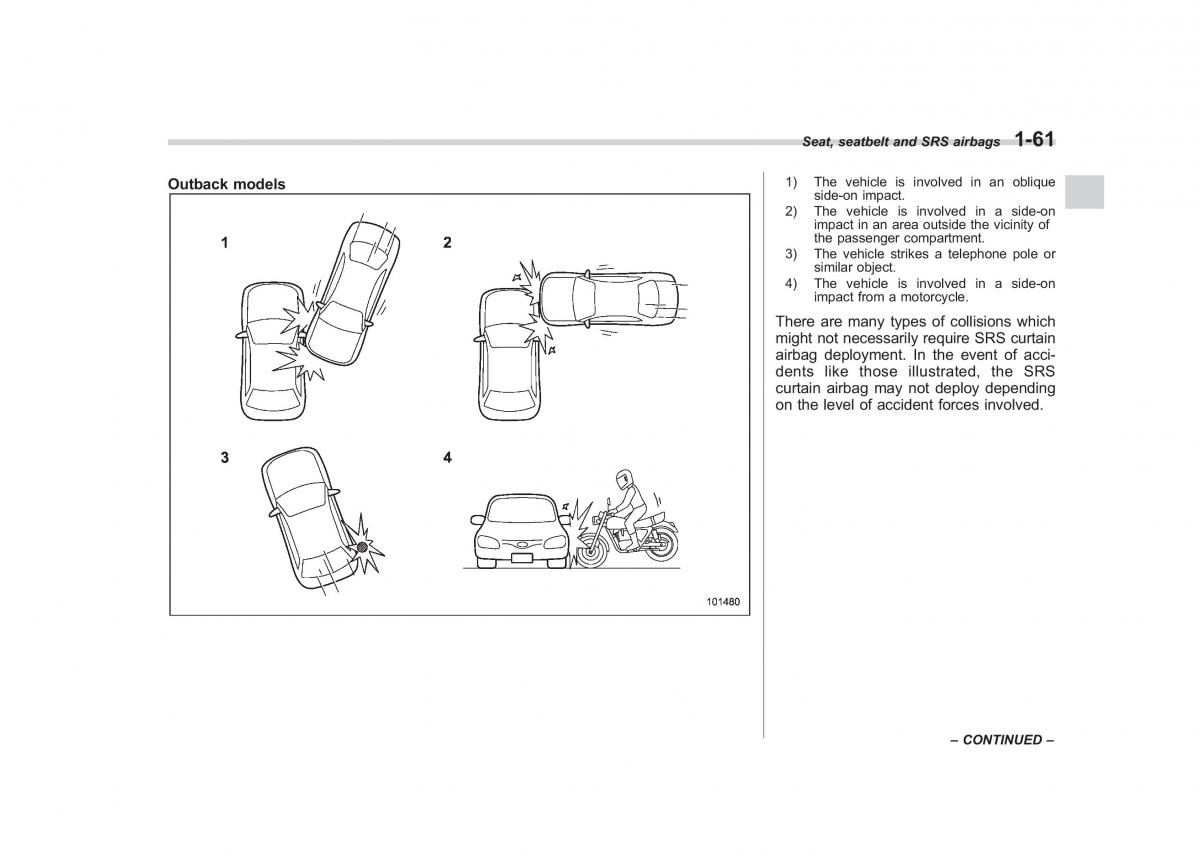 Subaru Outback Legacy IV 4 owners manual / page 84