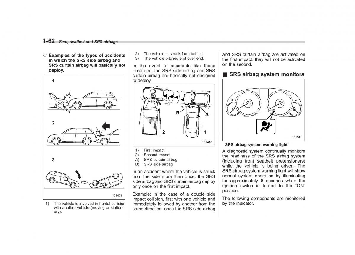 Subaru Outback Legacy IV 4 owners manual / page 85