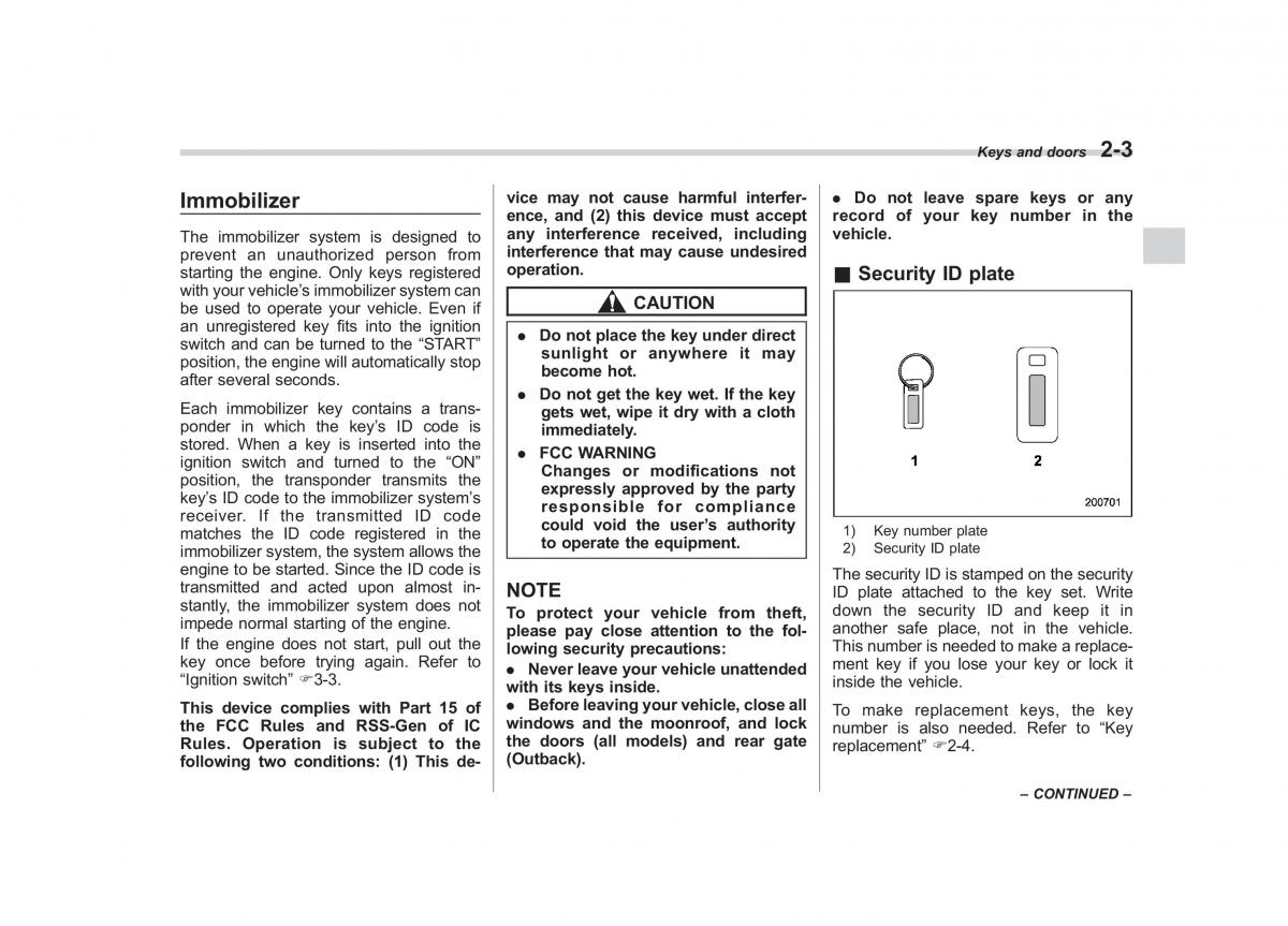 Subaru Outback Legacy IV 4 owners manual / page 92