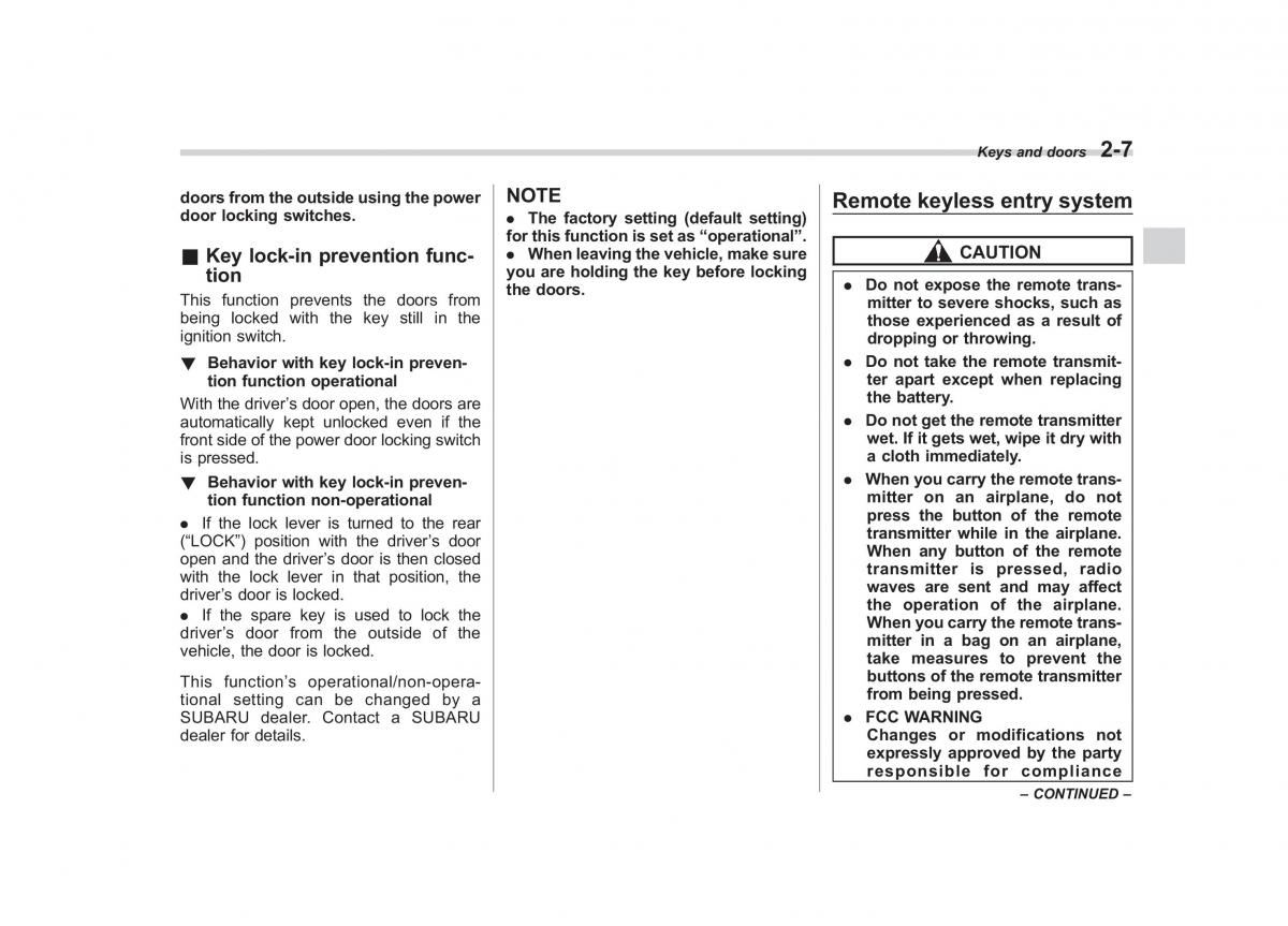 Subaru Outback Legacy IV 4 owners manual / page 96