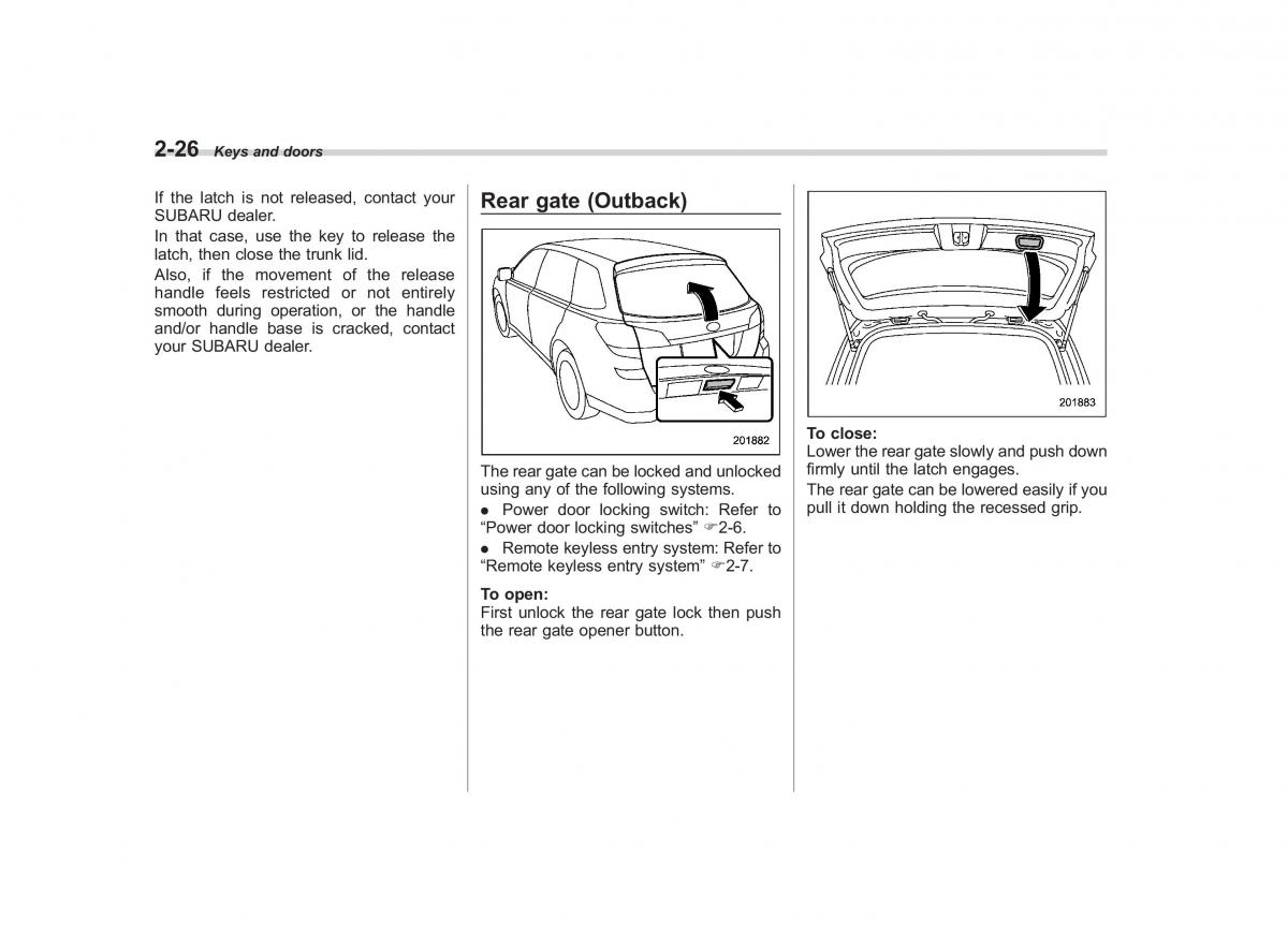 Subaru Outback Legacy IV 4 owners manual / page 115