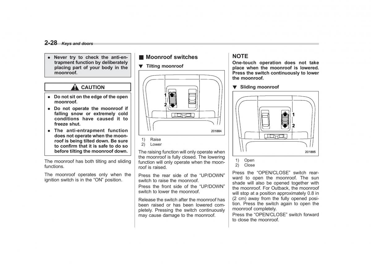 Subaru Outback Legacy IV 4 owners manual / page 117