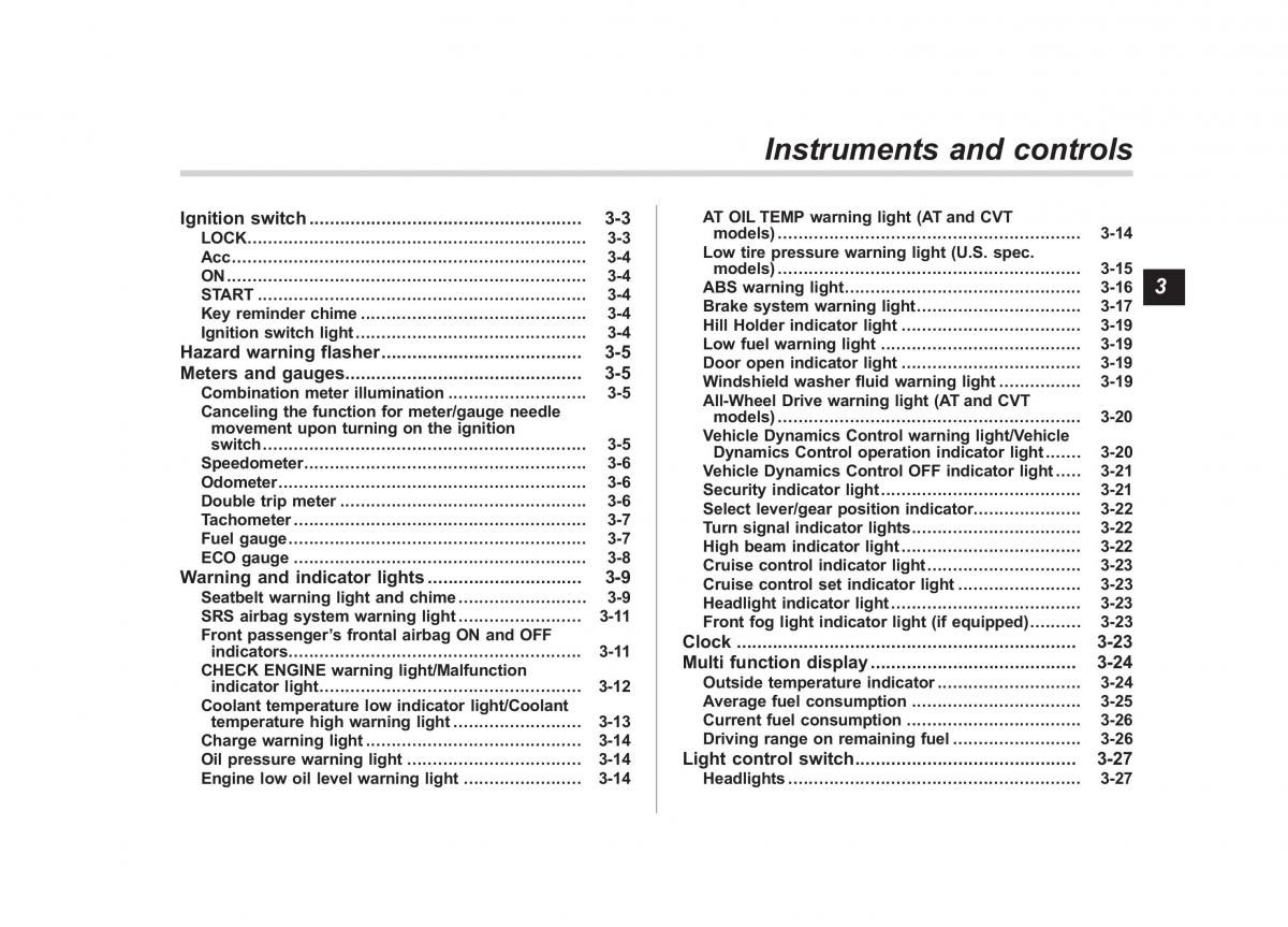 Subaru Outback Legacy IV 4 owners manual / page 120