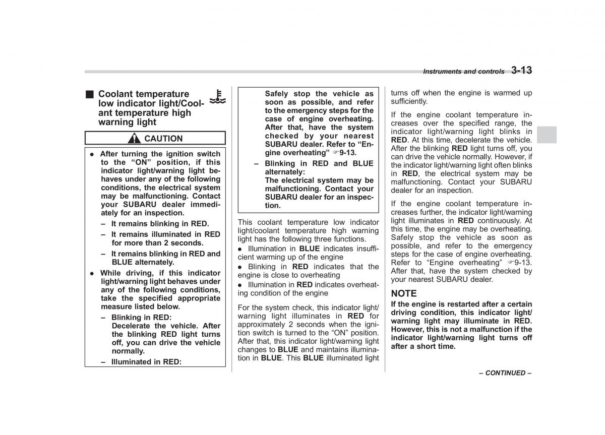 Subaru Outback Legacy IV 4 owners manual / page 132