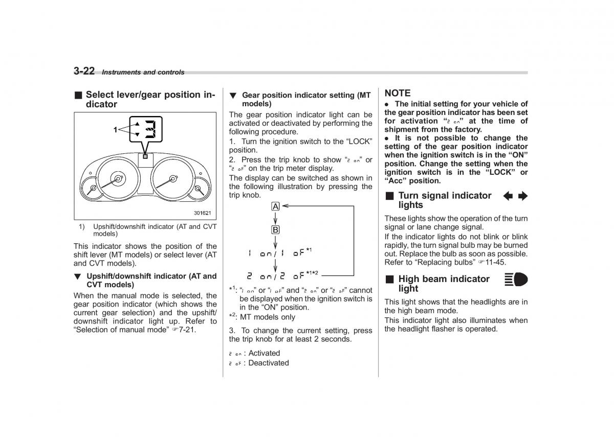 Subaru Outback Legacy IV 4 owners manual / page 141