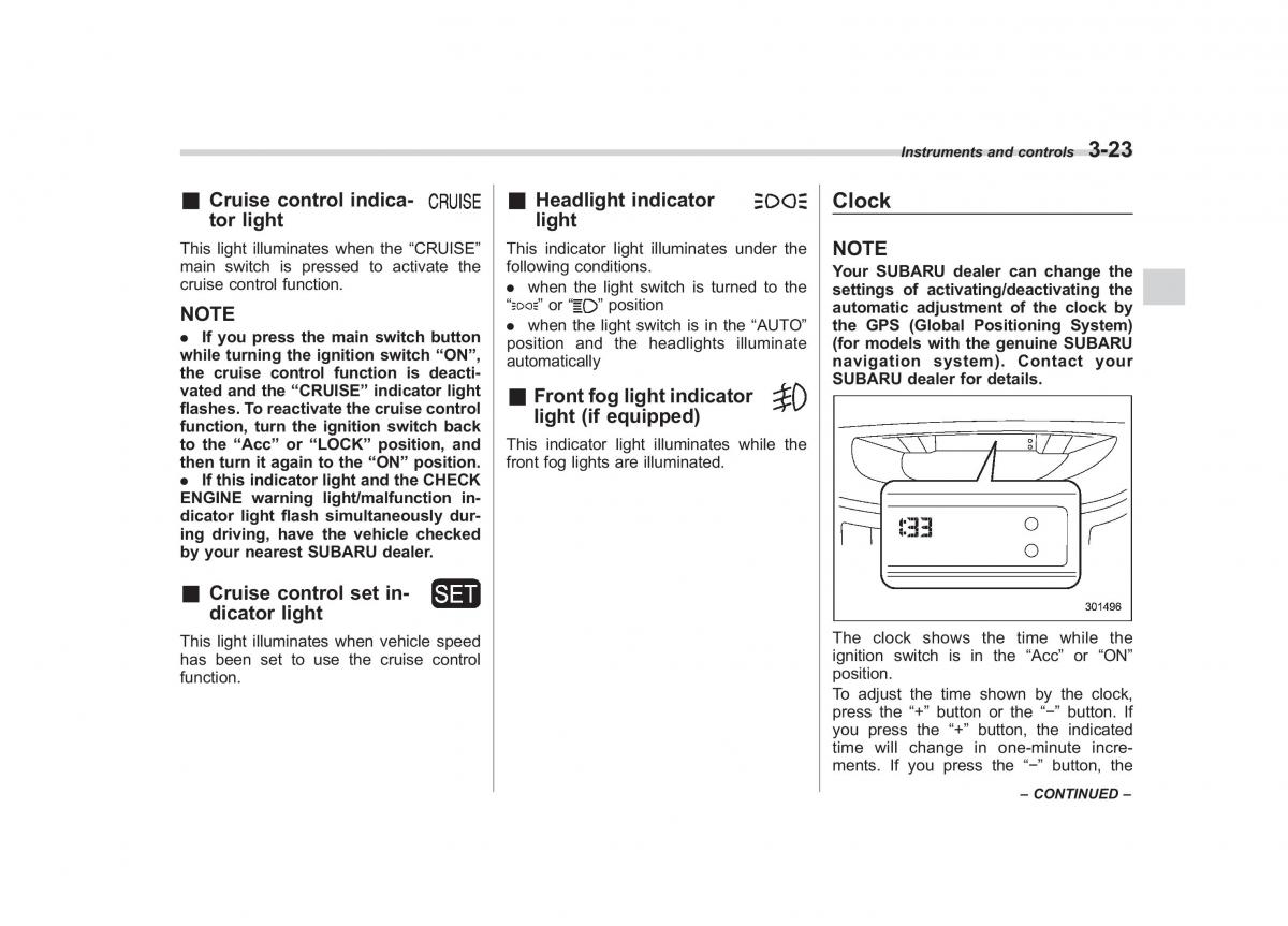 Subaru Outback Legacy IV 4 owners manual / page 142