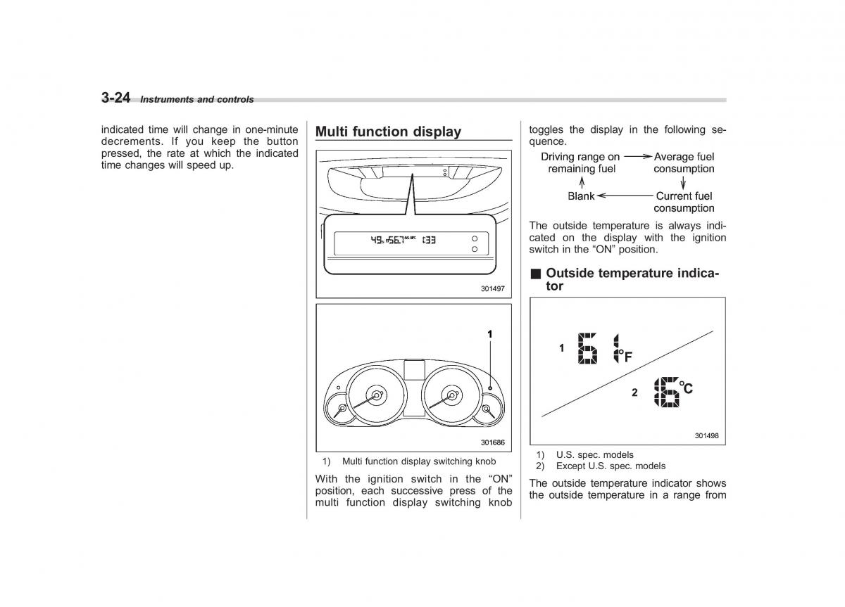 Subaru Outback Legacy IV 4 owners manual / page 143