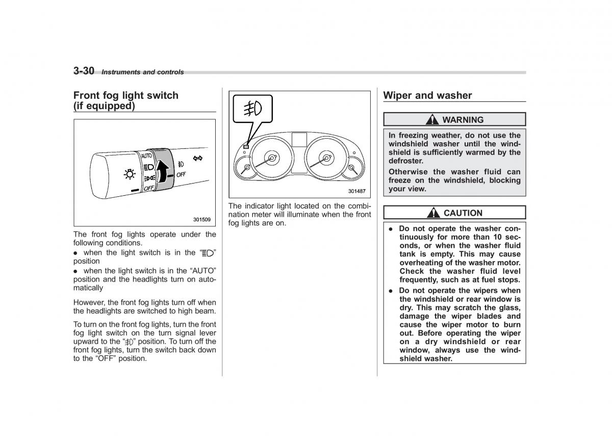 Subaru Outback Legacy IV 4 owners manual / page 149