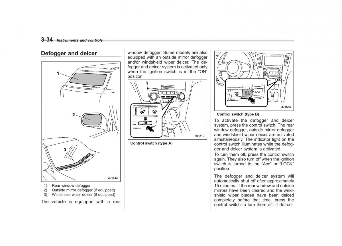 Subaru Outback Legacy IV 4 owners manual / page 153