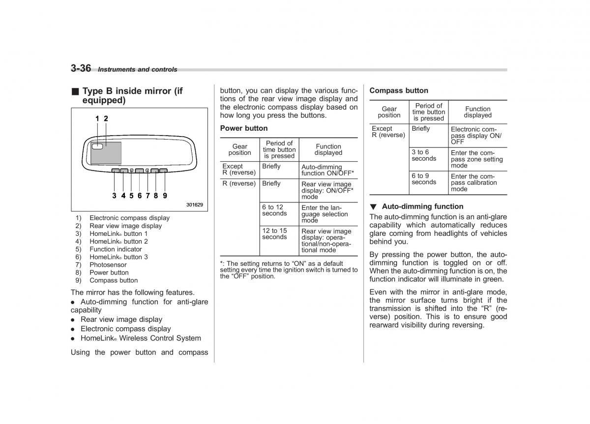 Subaru Outback Legacy IV 4 owners manual / page 155