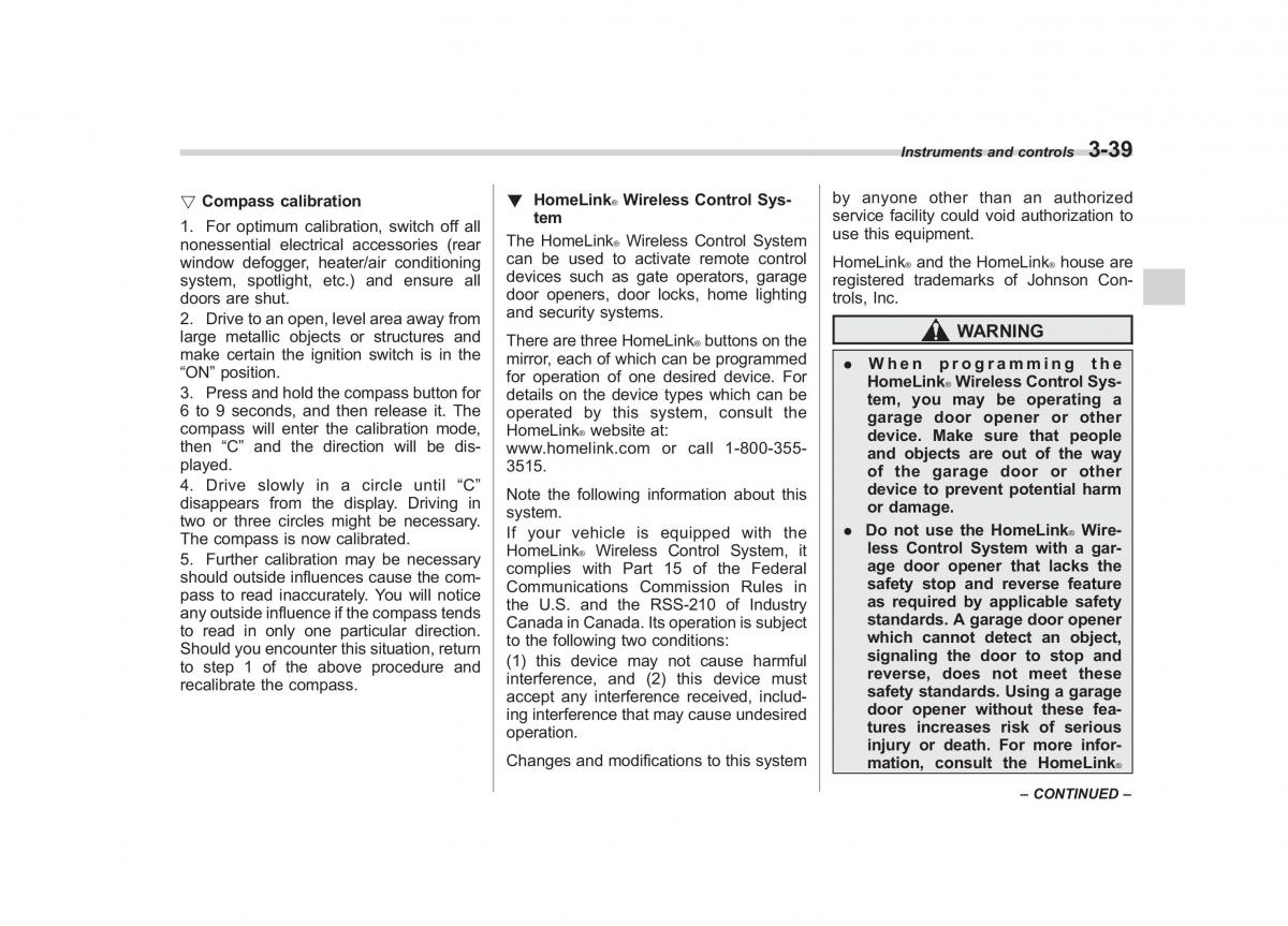 Subaru Outback Legacy IV 4 owners manual / page 158