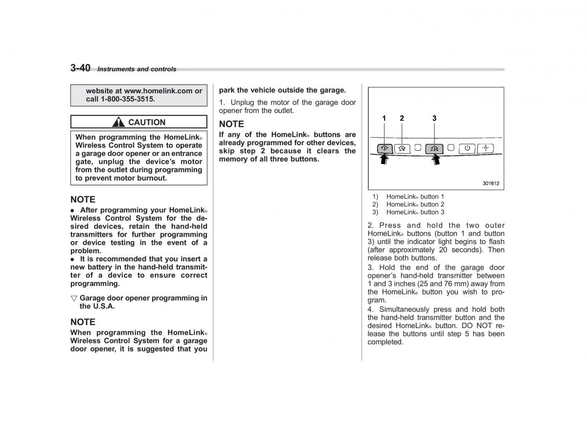 Subaru Outback Legacy IV 4 owners manual / page 159