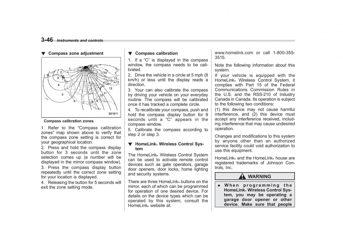 Subaru Outback Legacy IV 4 owners manual / page 165