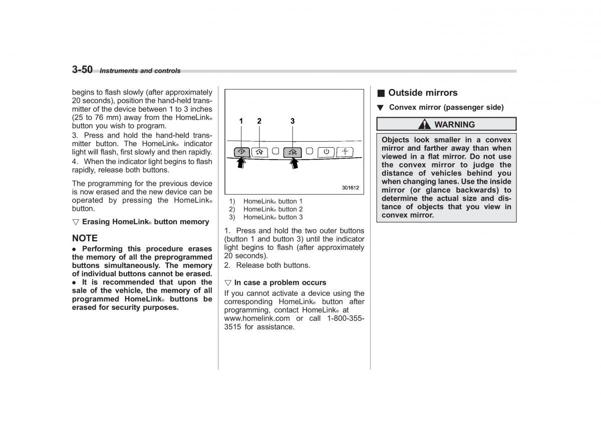 Subaru Outback Legacy IV 4 owners manual / page 169