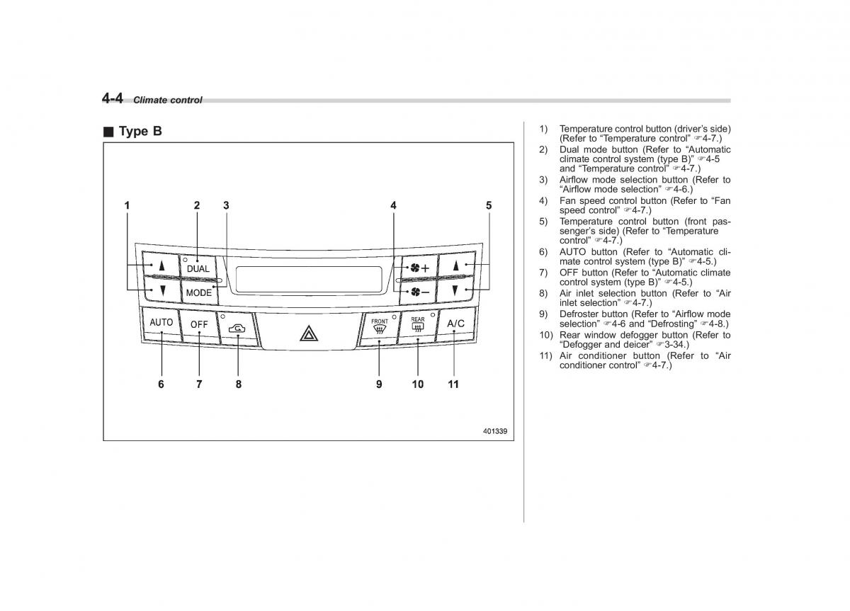 Subaru Outback Legacy IV 4 owners manual / page 175