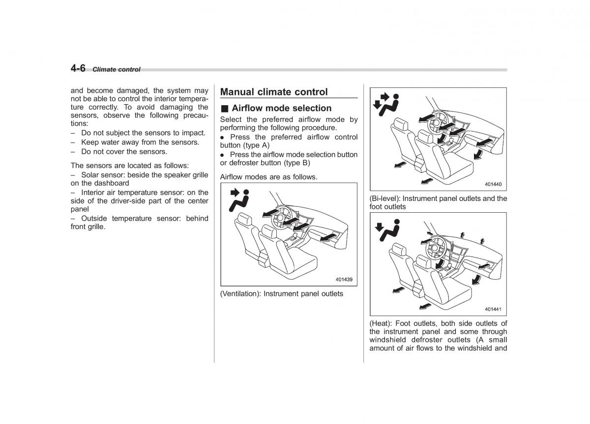 Subaru Outback Legacy IV 4 owners manual / page 177