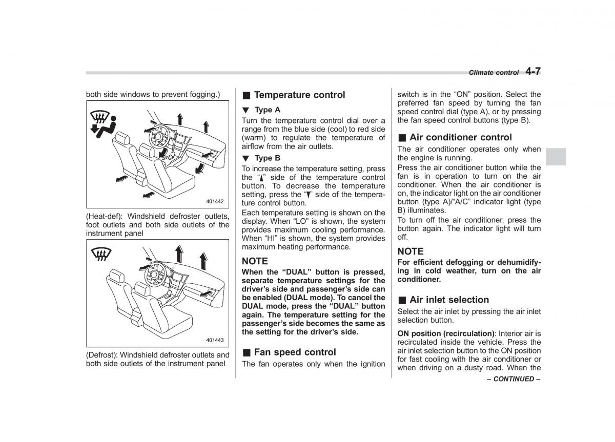 Subaru Outback Legacy IV 4 owners manual / page 178